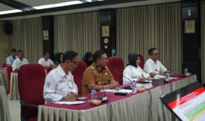 Pejabat Wali Kota Palopo, Asrul Sani saat mengikuti evaluasi kinerja Triwulan ke-II di Kantor Kementrian Dalam Negeri (Kemendagri), Rabu (24/04/2024). (ist)