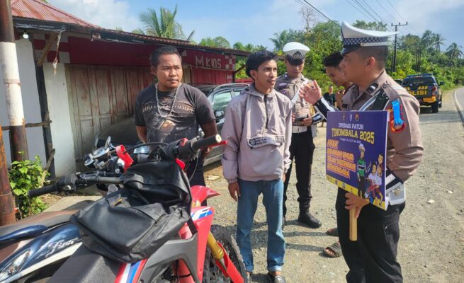 Personel Satlantas Polres Morowali, menggelar Operasi Patuh Tinombala 2025. (ist)